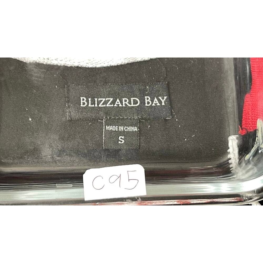 Blizzard Bay‎ Velour Track Jacket Sz Small UglyChristmas Sweater Holiday Santa - Picture 7 of 9